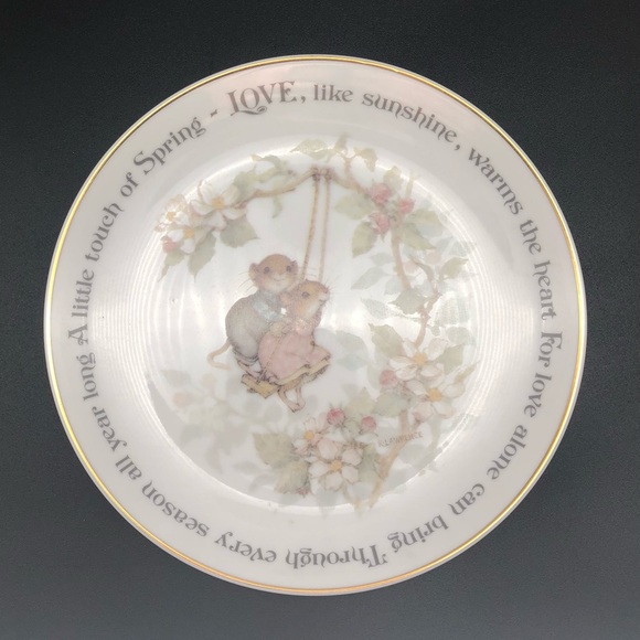 Lasting Memories "Mice Swinging" Fine Porcelain 1978 Vintage Collector's Plate - Picture 3 of 7